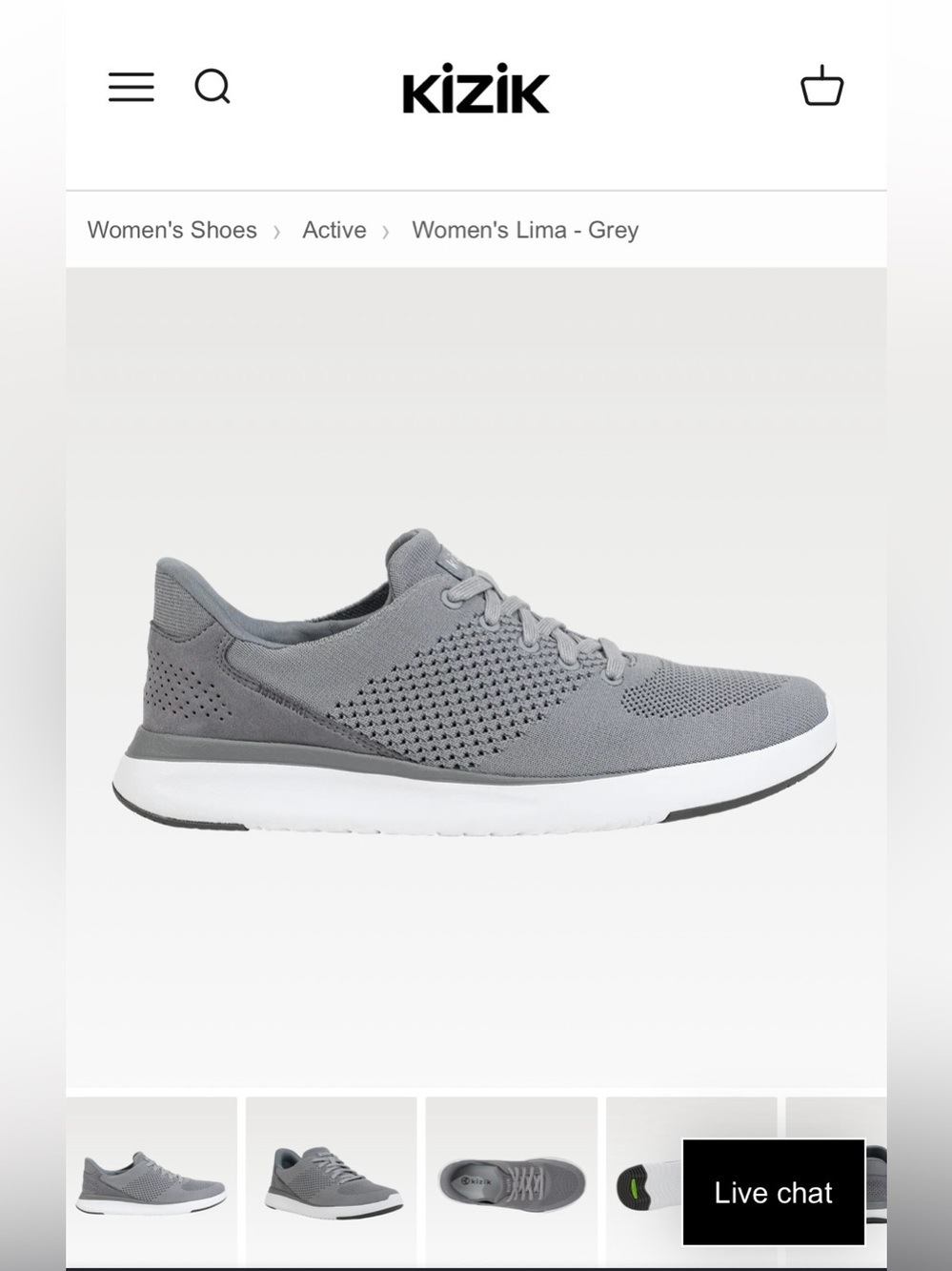 Kizik Women's Lima Knit Sneaker - Grey